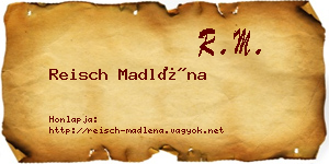 Reisch Madléna névjegykártya